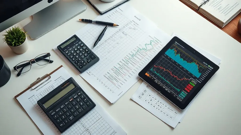 A high-angle professional shot of a clean, organized office